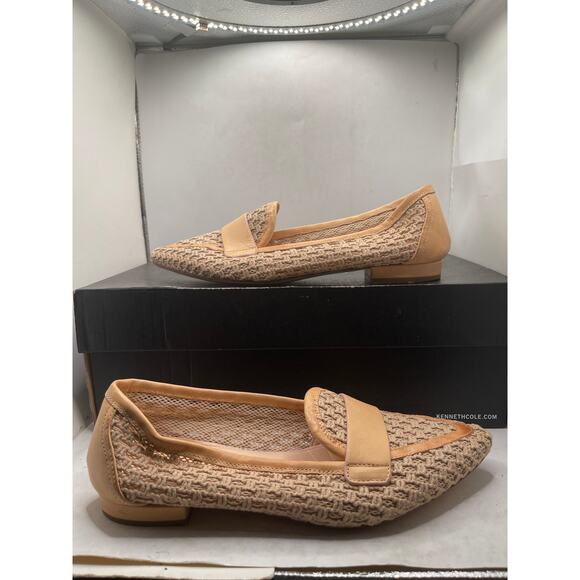 Loafers AGL Womens Size 8 Beige Woven Leather Loafers D548006 EU 38 main image 10